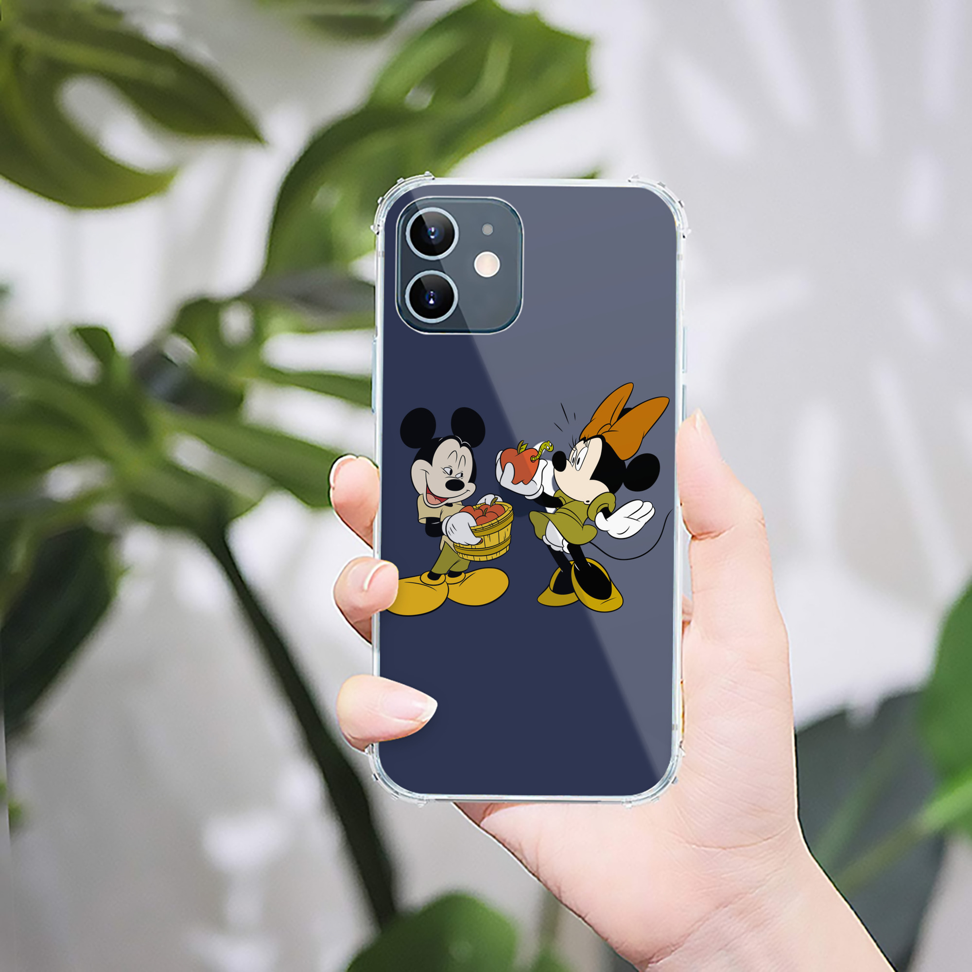 （画像用） ミッキーマウス Mickey Mouse 【iPhone 12シリーズ対応】透明スマホケース（クリアソフトケース）